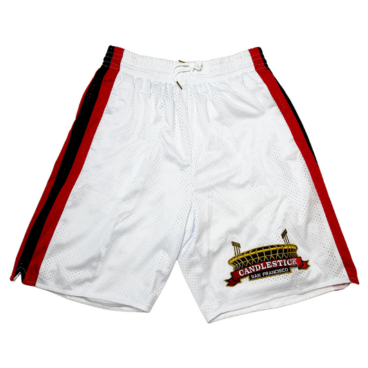 Candlestick Shorts white front Royal Retros