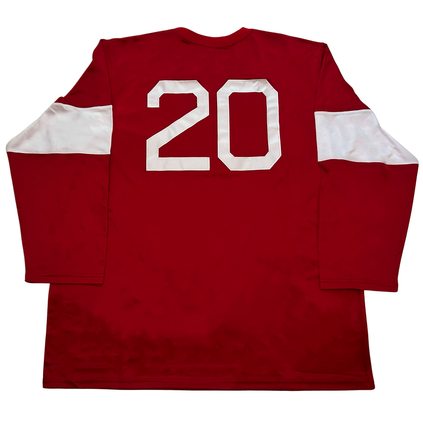 Canton Bulldogs Football Jersey - Jerseys-red-back Large white #20 on back center. White bands, mid-sleeve. Royal Retros