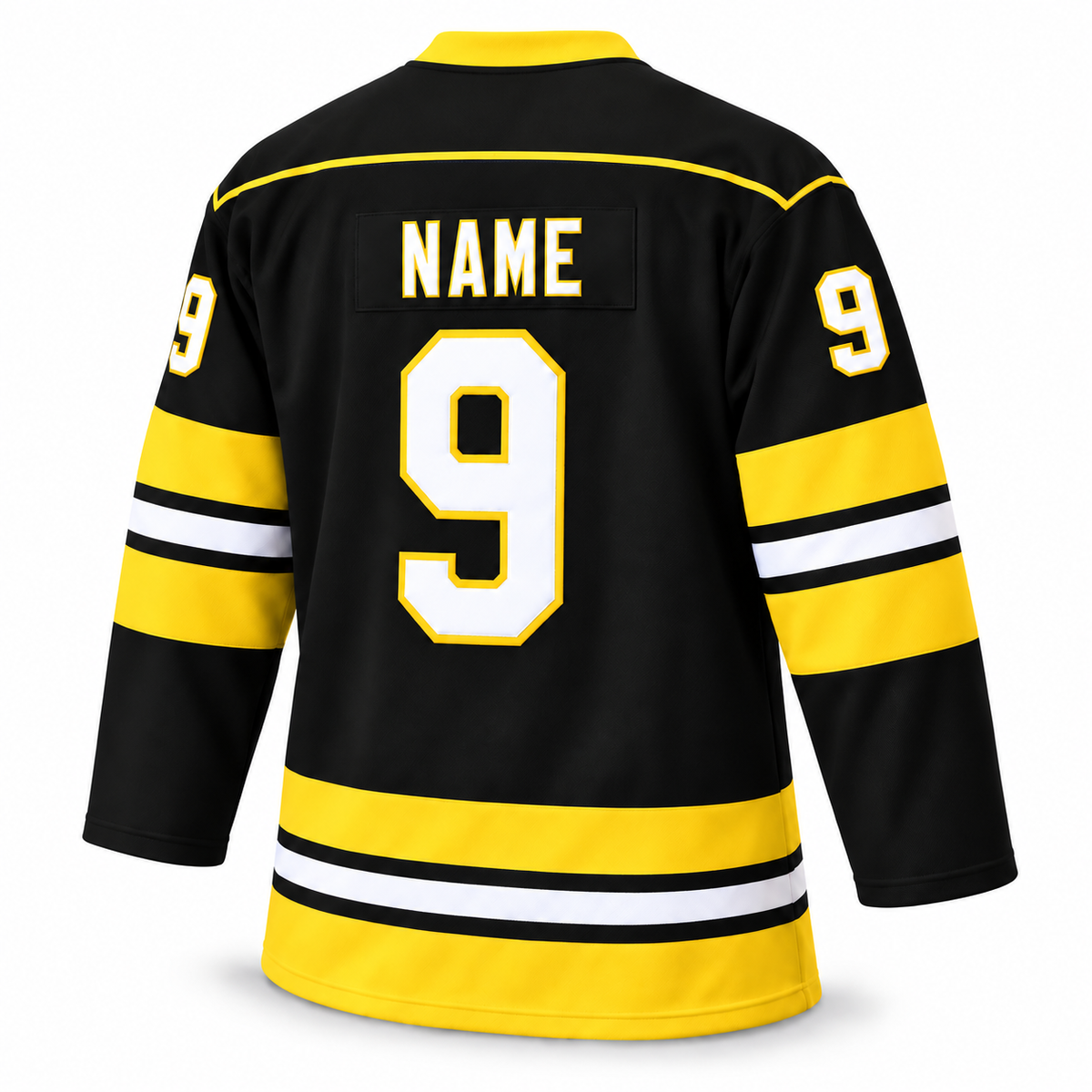 Cincinnati Stingers CHL custom black hockey jersey back with NAME and number 9