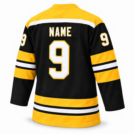 Cincinnati Stingers custom black hockey jersey back with NAME and number 9