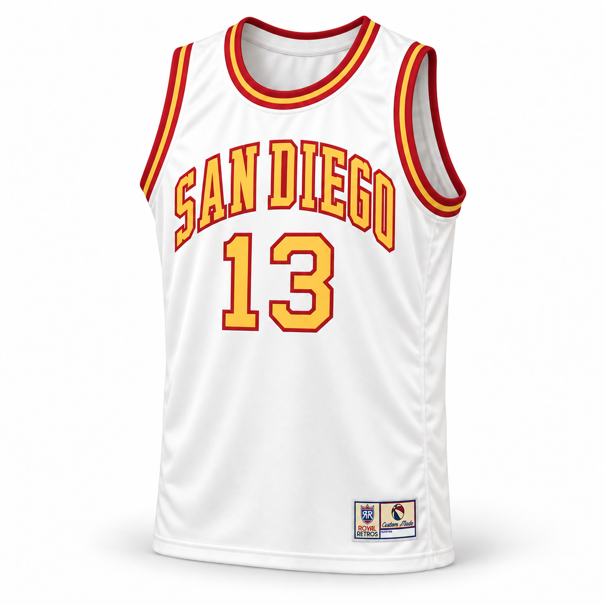 San Diego Conquistadors white jersey front — San Diego #13
