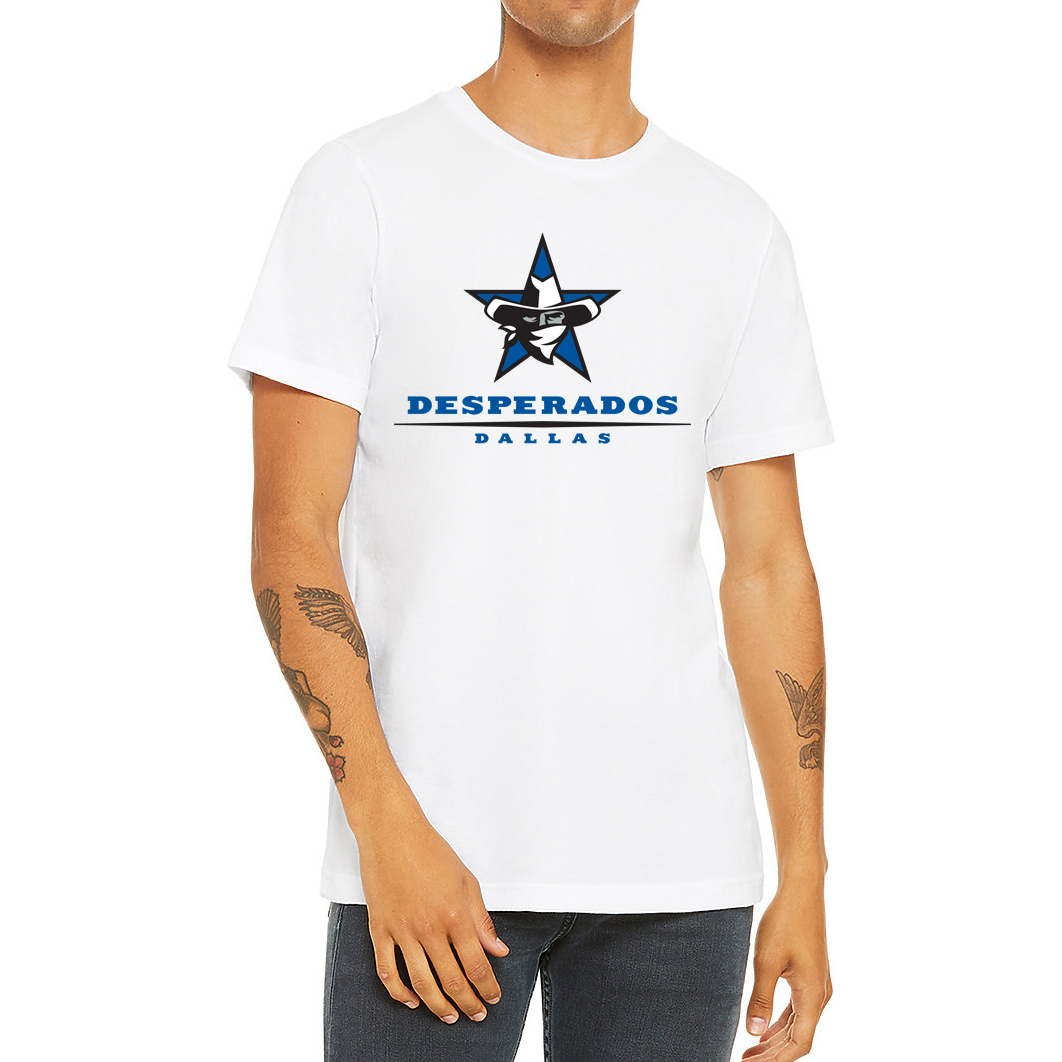 Dallas Desperados official T-Shirt white Royal Retros