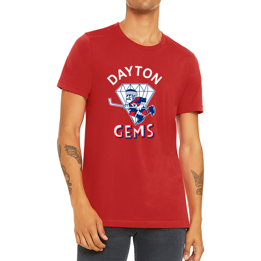 Dayton Gems IHL T-Shirt Red Royal Retros