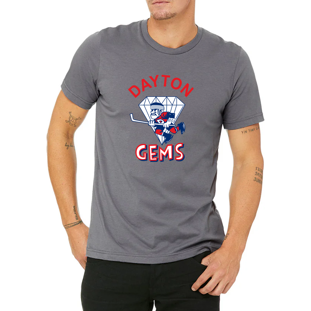 Dayton Gems IHL T-Shirt Grey Royal Retros