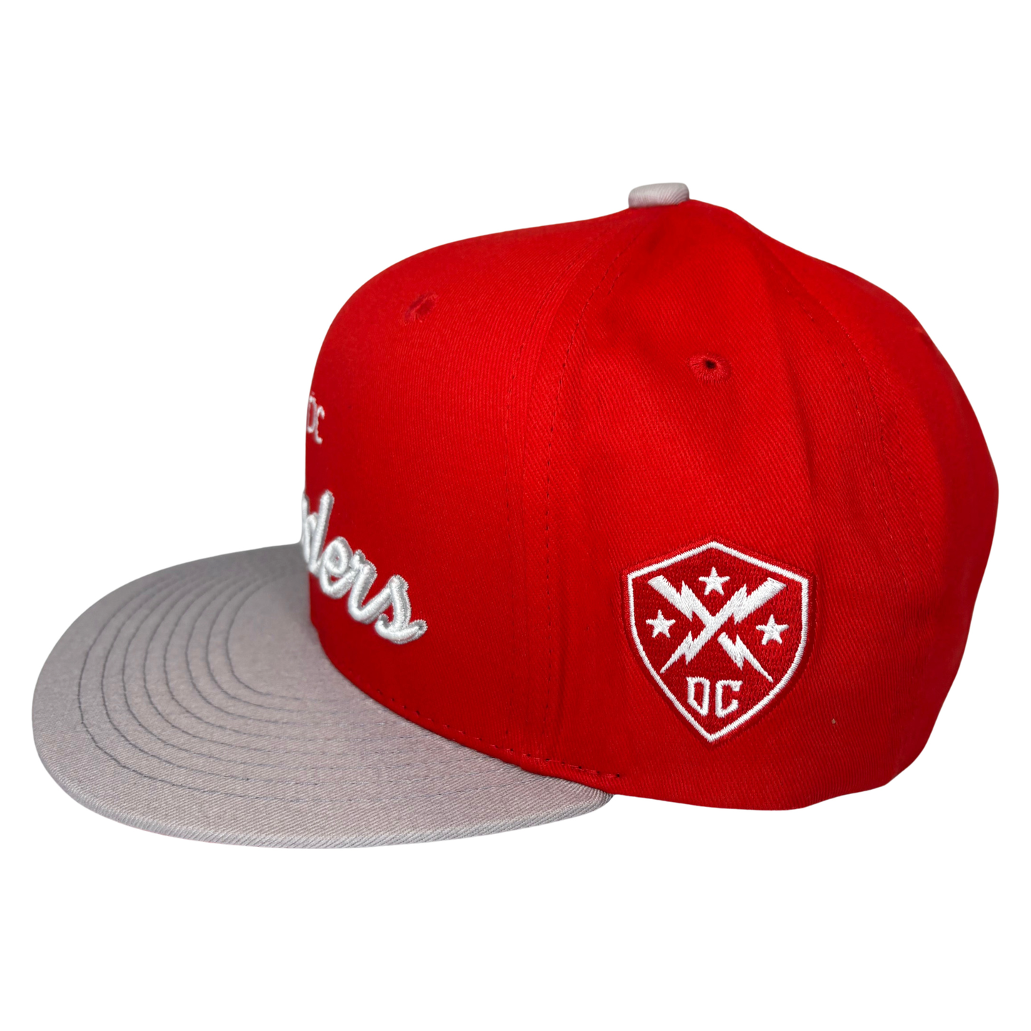 DC Defenders Script Snapback Hat - One Size Fits Most / Red - Hats