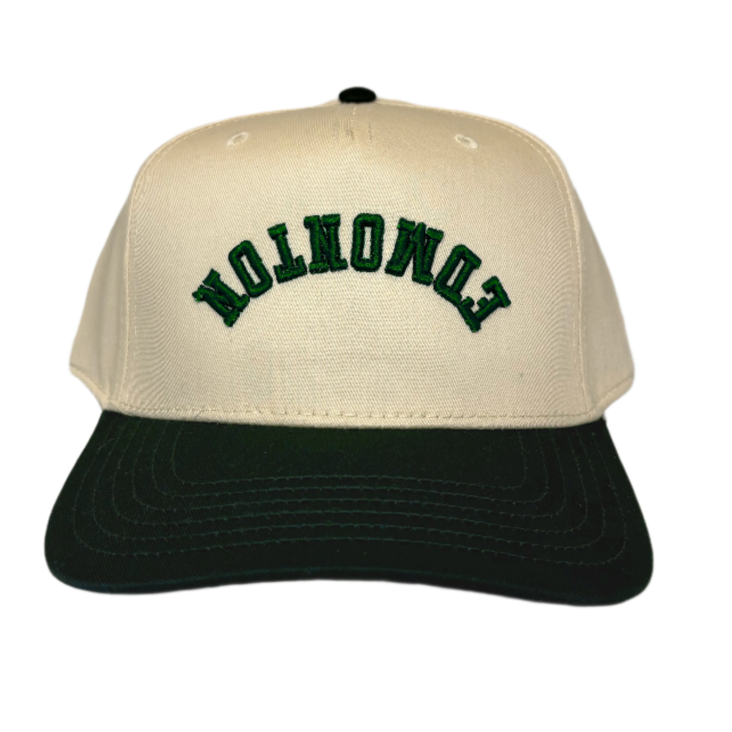 Edmonton Upside Down Baseball Cap - Dark Green/Natural / One Size - Hats