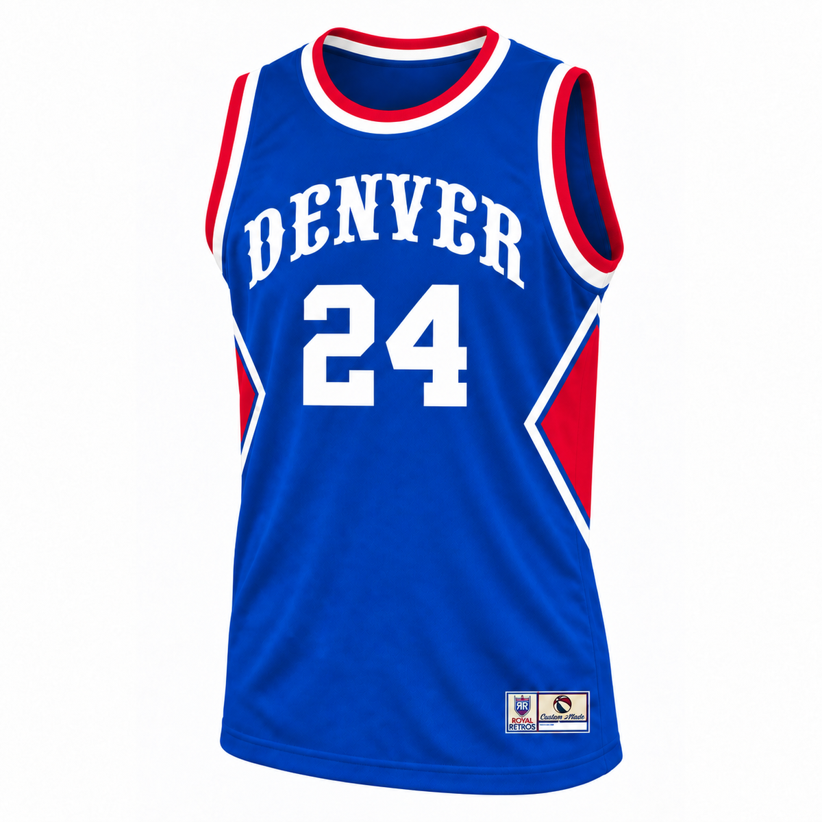 1974–75 Denver Nuggets blue ABA jersey front, #24