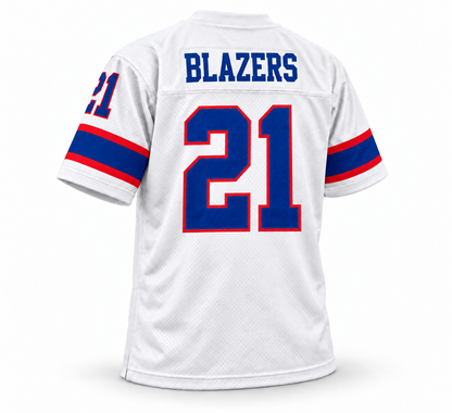 Florida Blazers WFL Jersey — white back, BLAZERS and number 21