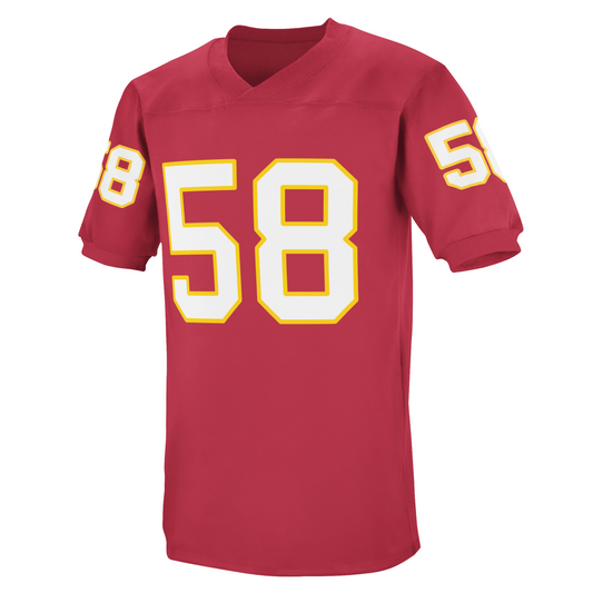 Florida State Seminoles jersey 1990. Red. White #58 with gold trim large on chest, small on sleeves. Royal Retros