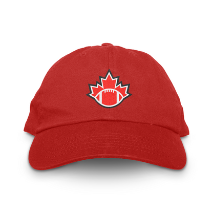 Football Canada Unstructured Hat - Adjustable / Red - Hats