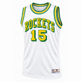Green and Gold Basketball Jersey - White