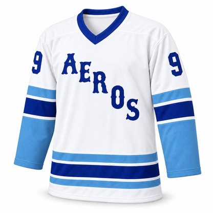 Houston Aeros custom hockey jersey white front