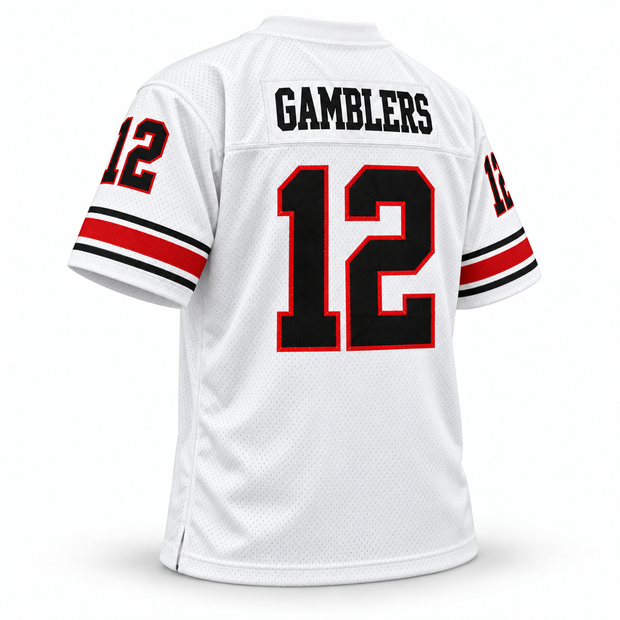 Houston Gamblers USFL Jersey — White back, GAMBLERS 12