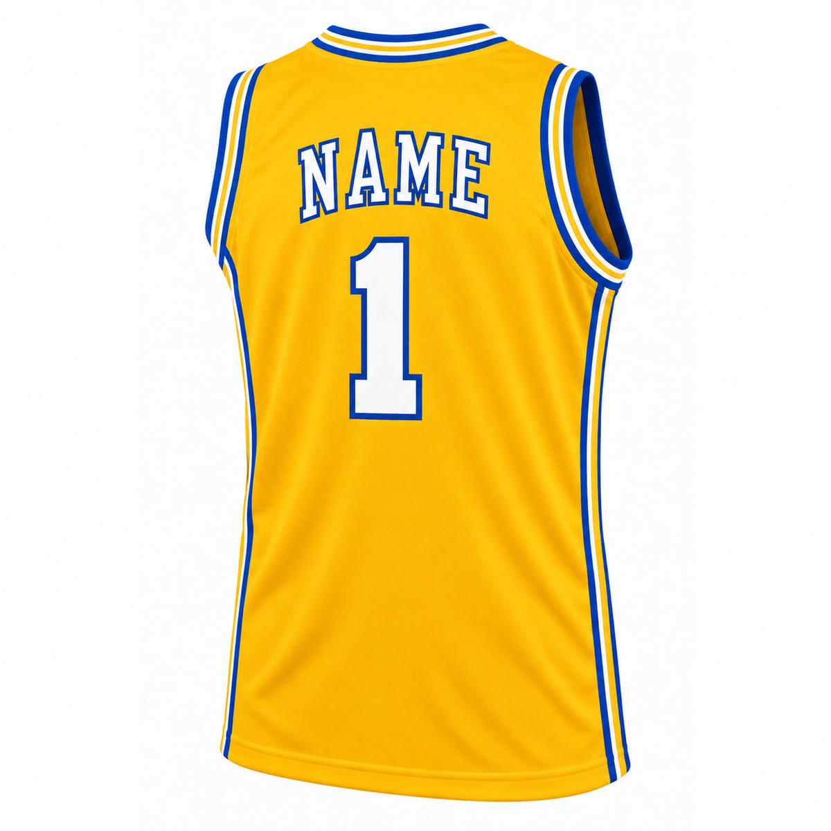 Houston Mavericks yellow jersey back, number 1