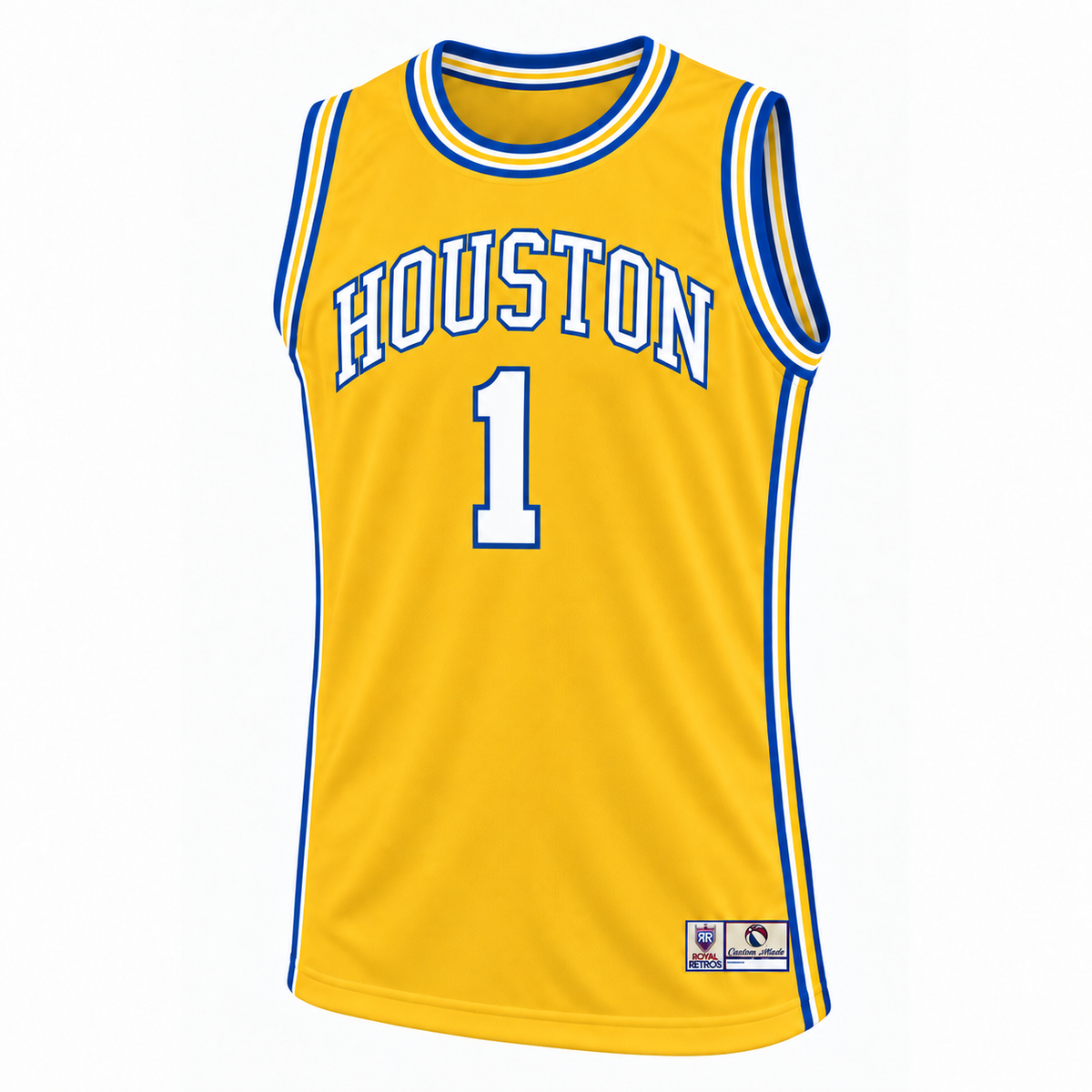 Houston Mavericks yellow jersey front, number 1