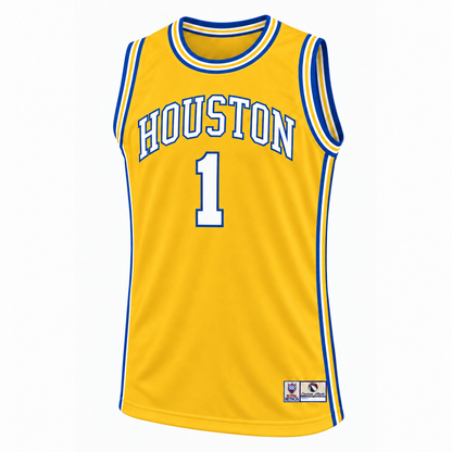 Houston Mavericks yellow jersey front, number 1