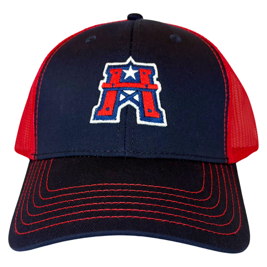 Houston Roughnecks Trucker Hat - Navy/Navy/Red / One Size - Hats