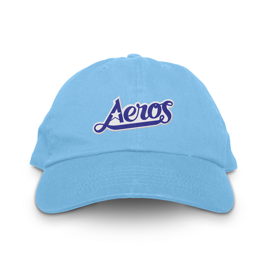 Houston Aeros Unstructured Hat  light blue Royal Retros