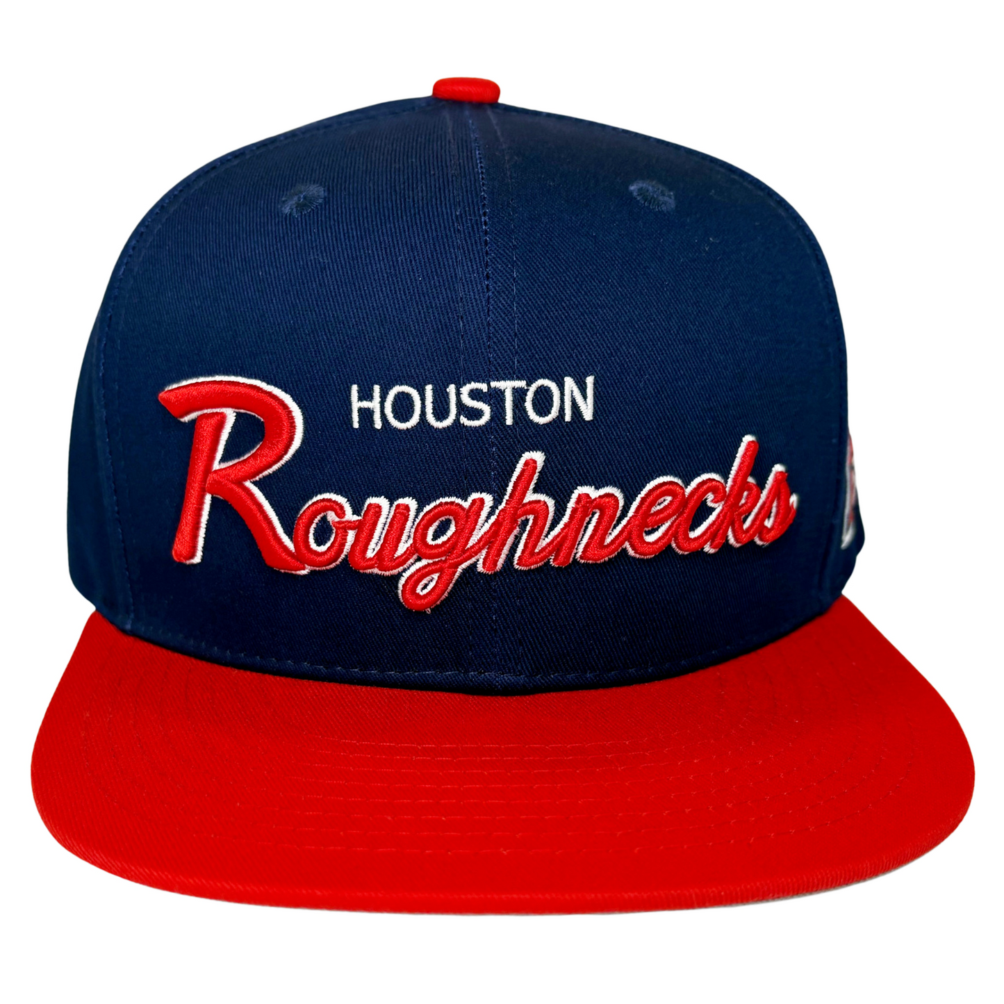 Houston Roughnecks Script Snapback Hat - One Size Fits Most / Navy - Hats