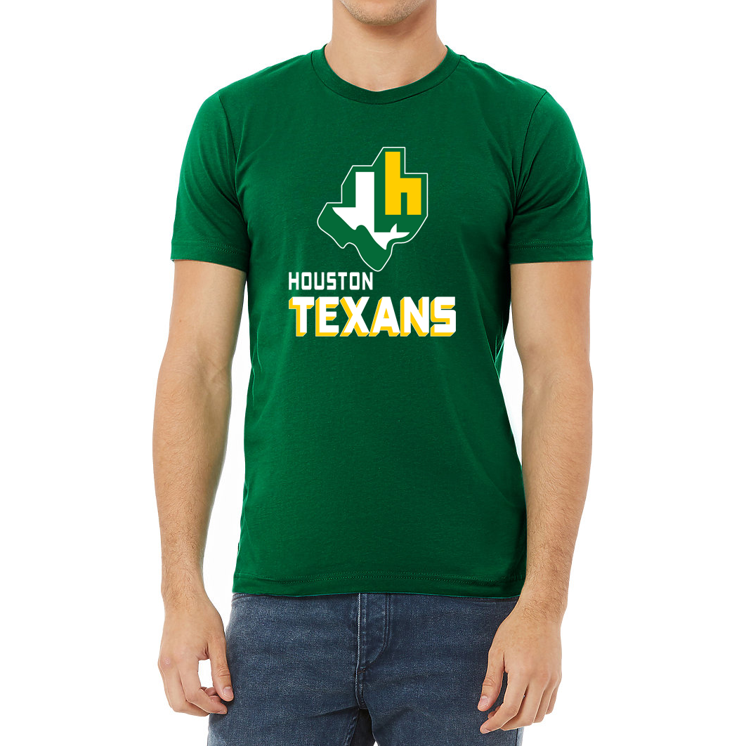 Houston WFL Texans T-Shirt green Royal Retros