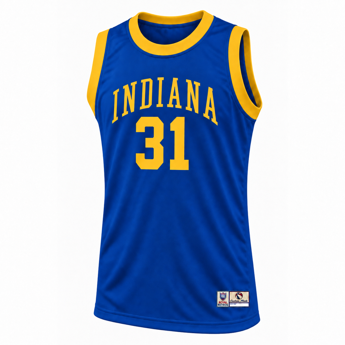 Indiana ABA Jersey royal blue front mockup — #31