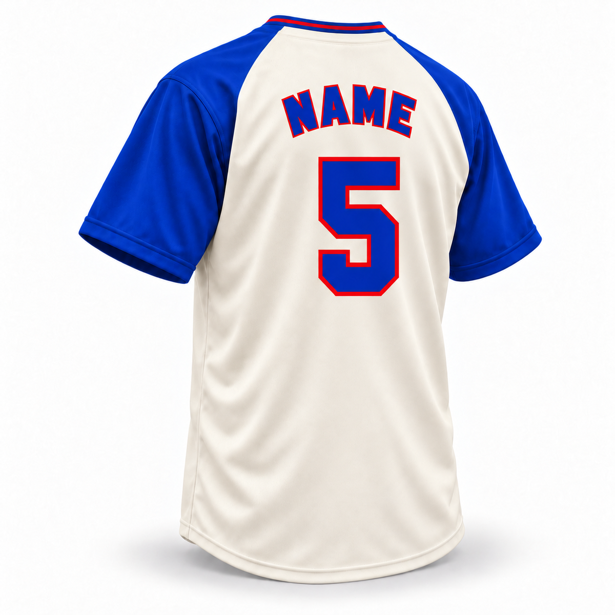 Indianapolis Clowns cream jersey back mockup NAME 5