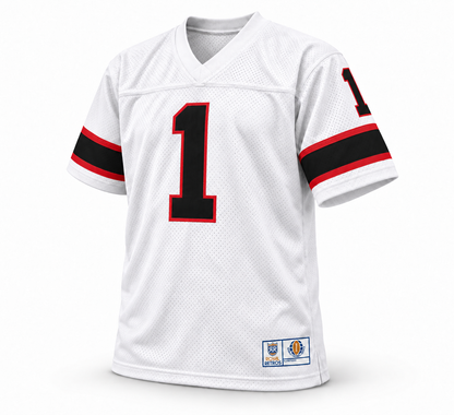 Jacksonville Express WFL Jersey — white front, black number 1 with red outline