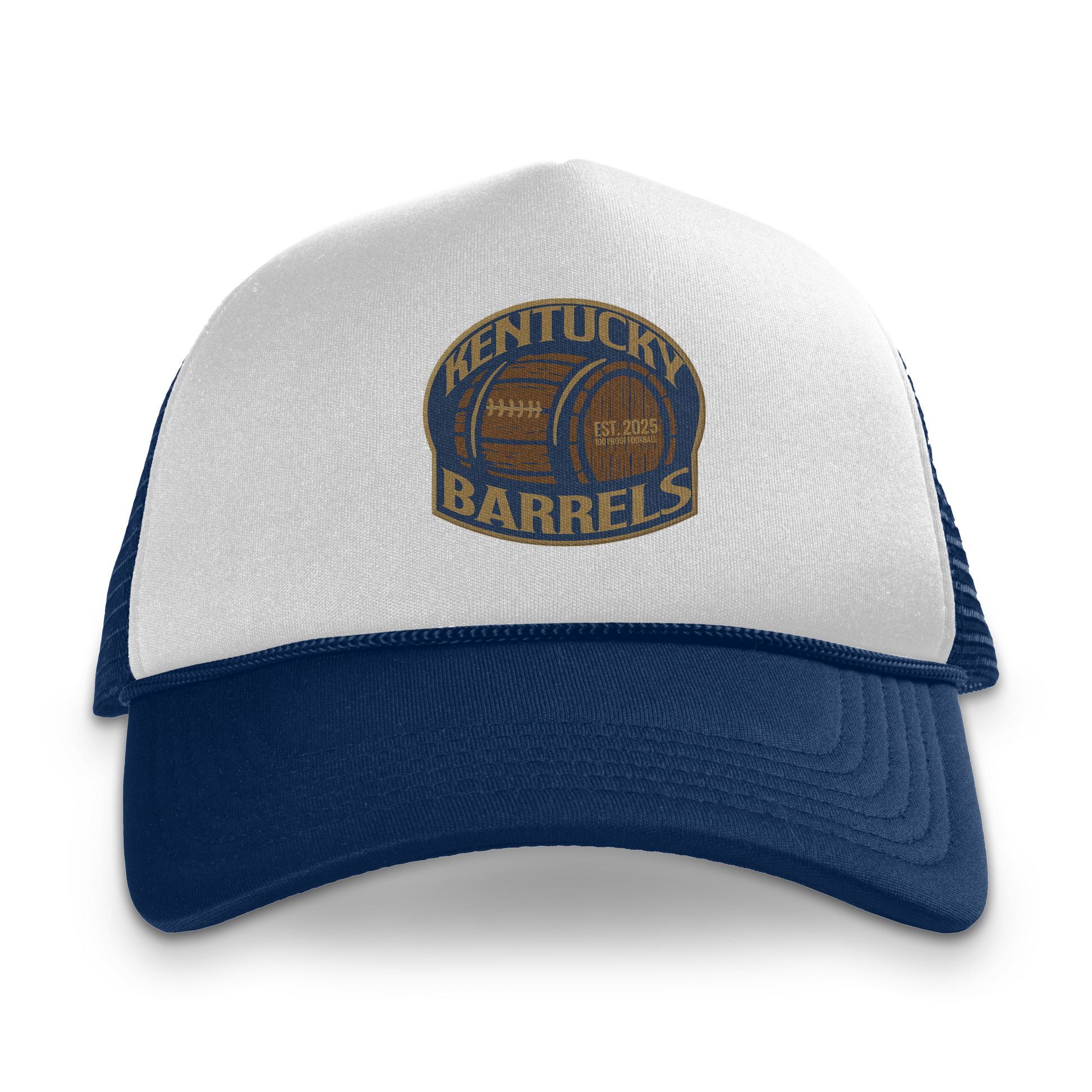 Kentucky Barrels Foam Trucker Hat White/ Navy / One Size Hats