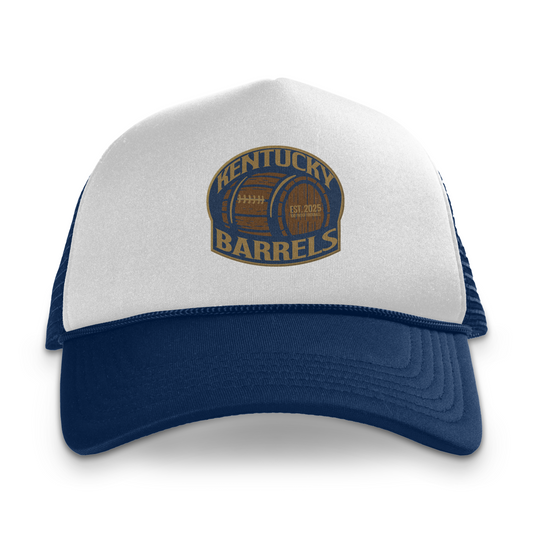 Kentucky Barrels Foam Trucker Hat White/ Navy / One Size Hats