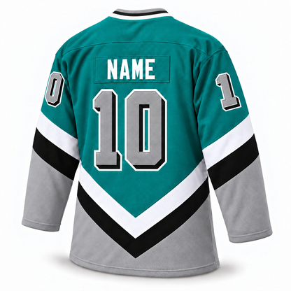 Las Vegas Thunder turquoise jersey back mockup, NAME and number 10