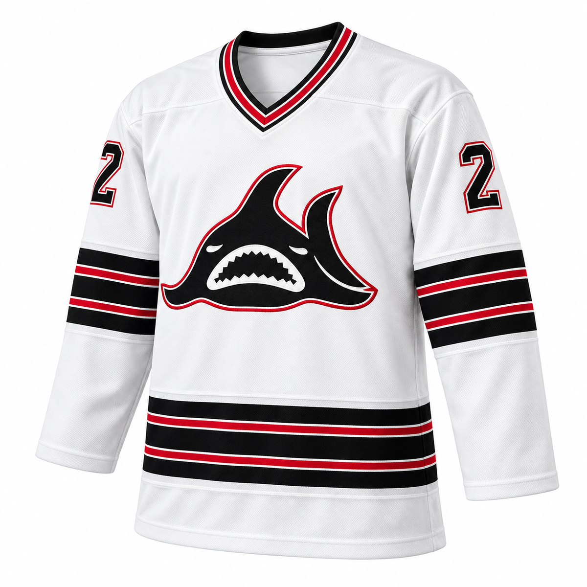 Los Angeles Sharks custom jersey white front, number 2