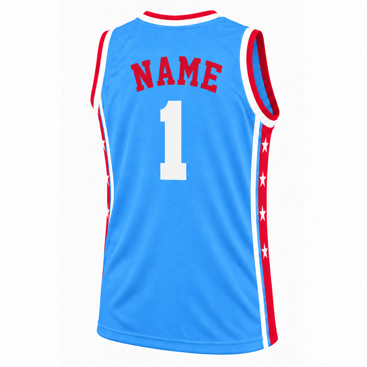 Los Angeles Stars powder blue ABA jersey back
