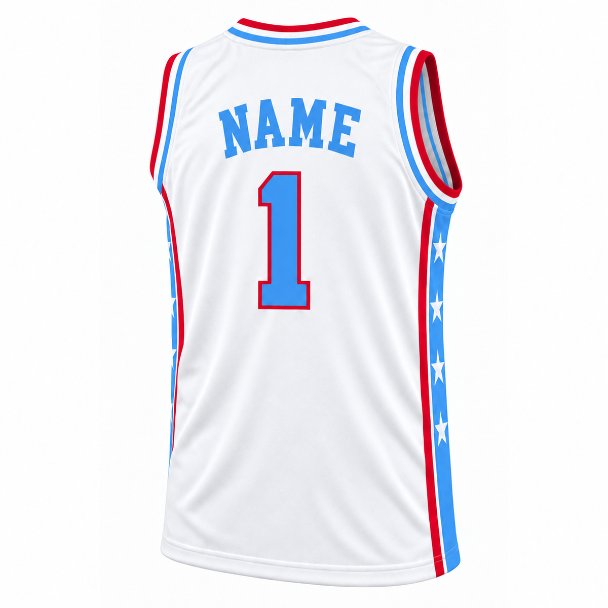 Los Angeles Stars white ABA jersey back