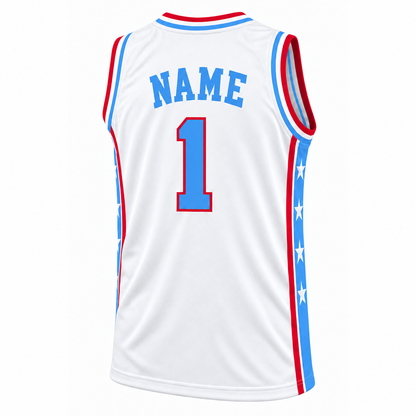 Los Angeles Stars white ABA jersey back