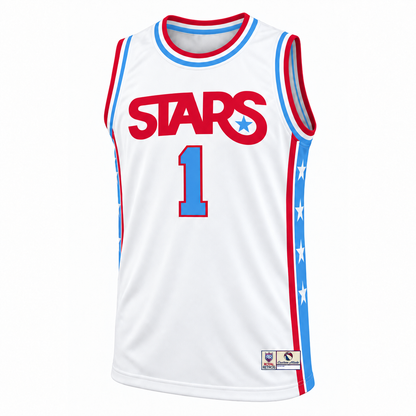 Los Angeles Stars white ABA jersey front