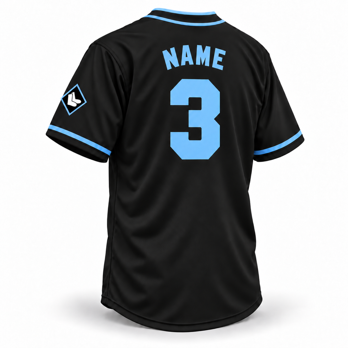 Los Angeles White Sox NLB Jersey — Black — back — NAME 3