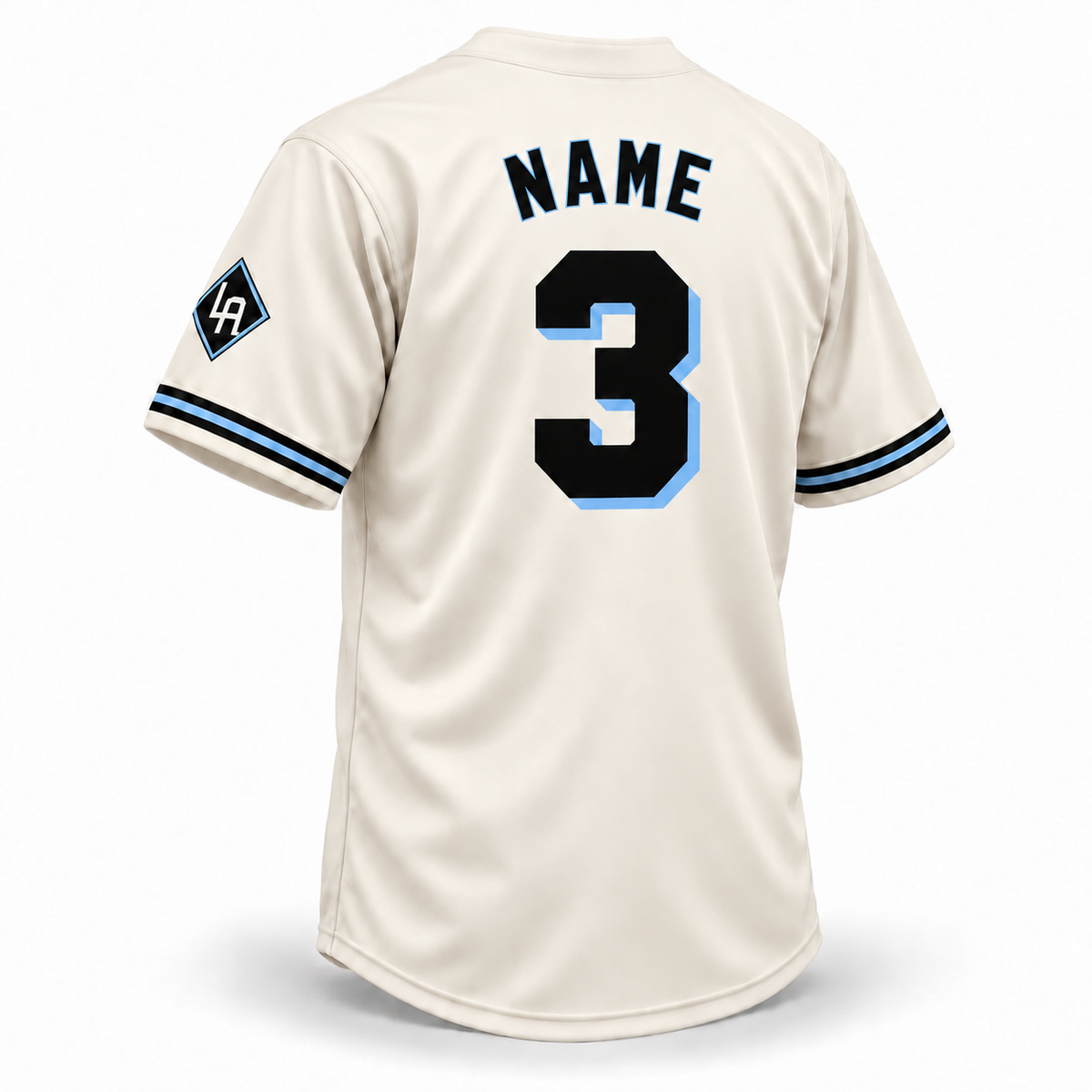 Los Angeles White Sox NLB Jersey — Cream — back — NAME 3