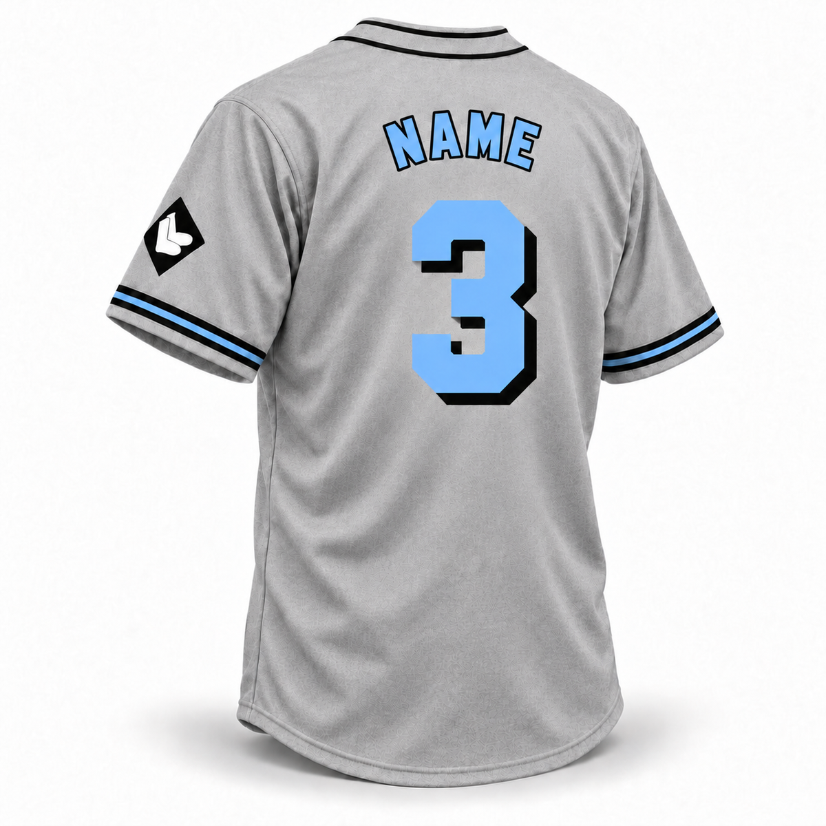 Los Angeles White Sox NLB Jersey — Gray — back — NAME 3