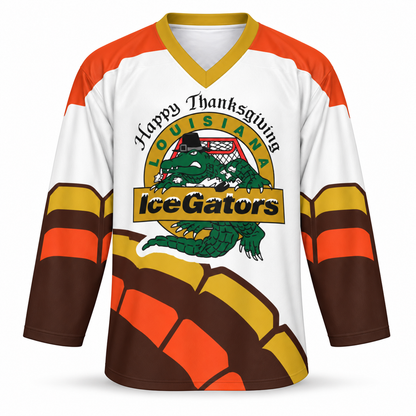 Louisiana IceGators Thanksgiving Replica Jersey – front mockup