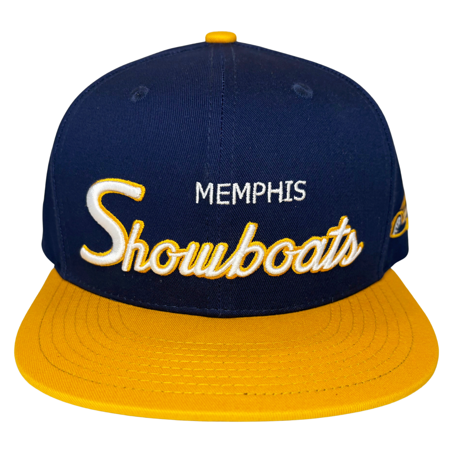 Memphis Showboats Script Snapback Hat - One Size Fits Most / Navy - Hats