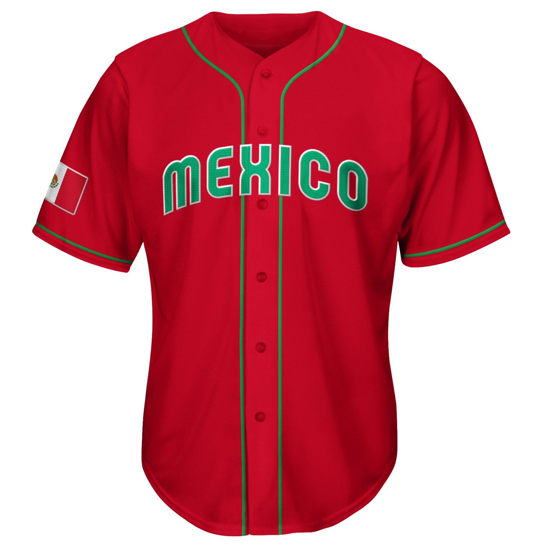 Mexico Baseball Jersey - Green - Large - Royal Retros
