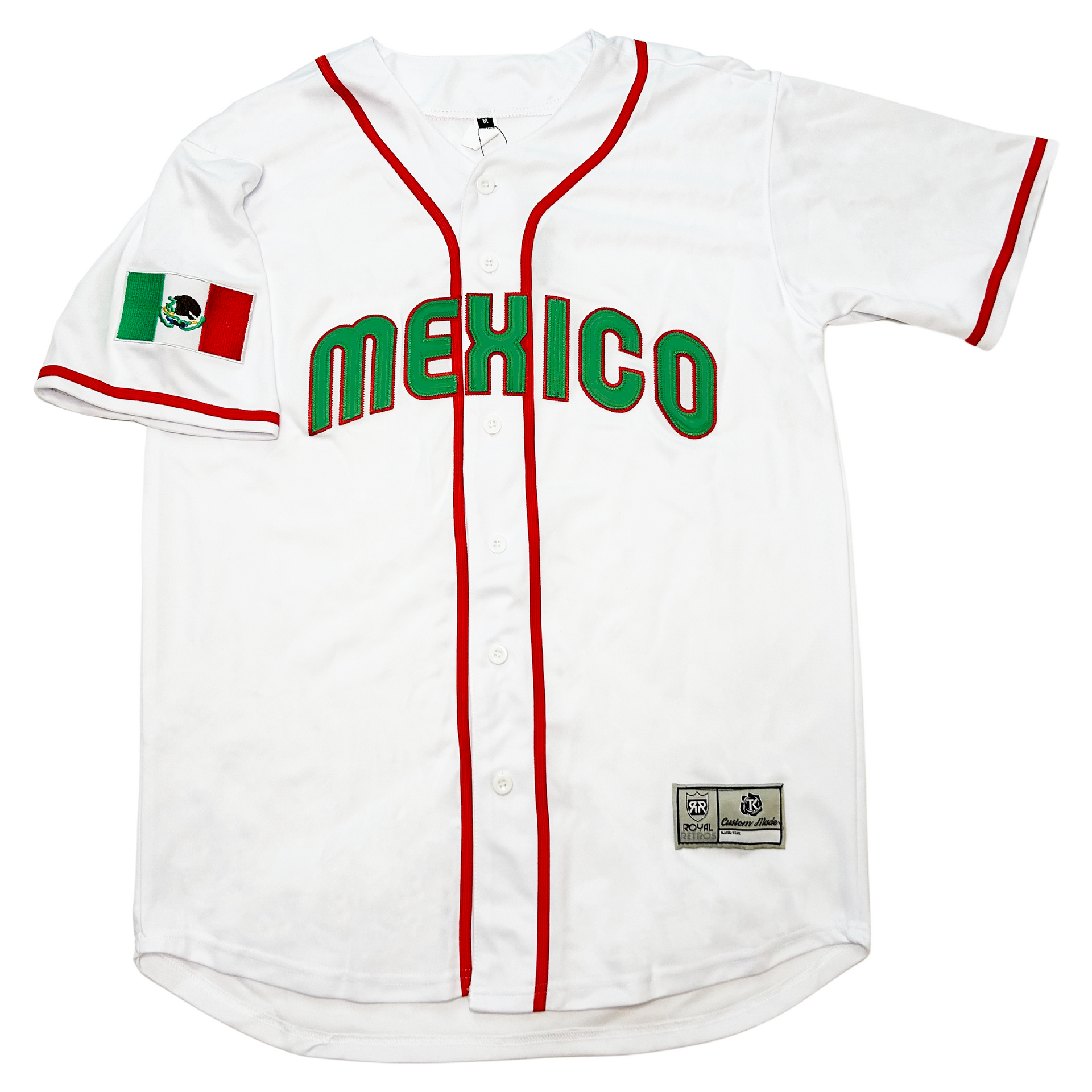 Custom Baseball Jersey Red White-Black Authentic Men's Size:M