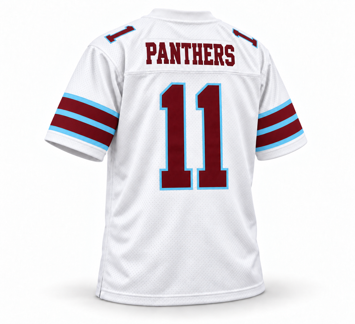 1983–85 Michigan Panthers USFL jersey in white, back view, Panthers number 11