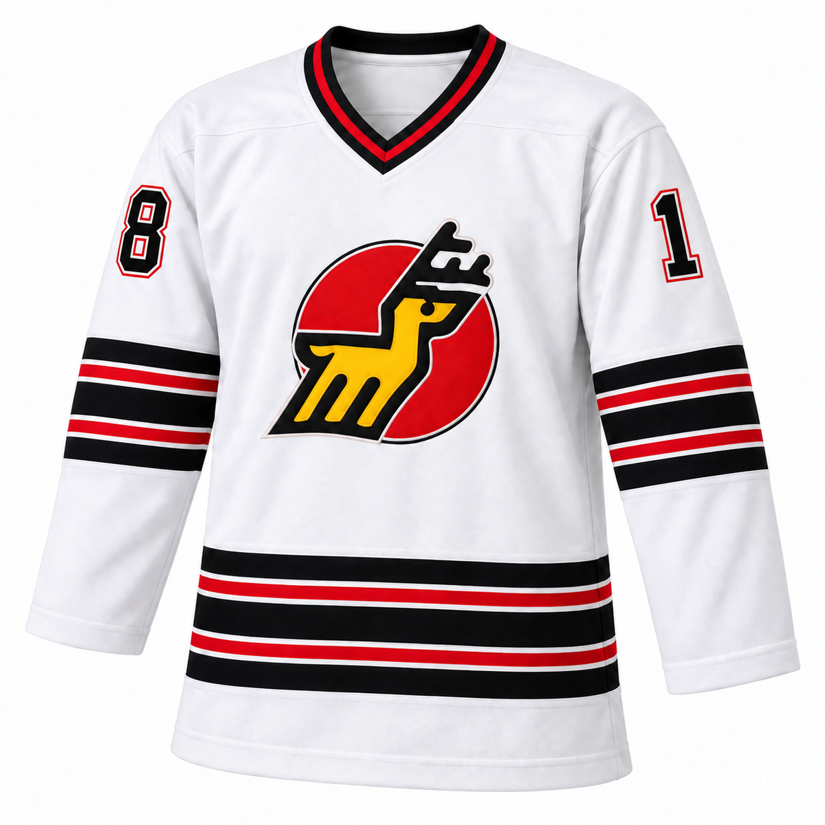 Michigan Stags custom jersey — white front, number 18