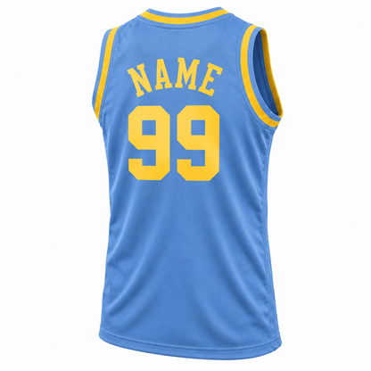 1948–51 Minneapolis Lakers baby-blue road jersey, back, NAME and number 99