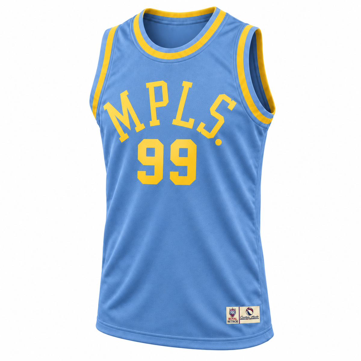 1948–51 Minneapolis Lakers baby-blue road jersey, front, number 99