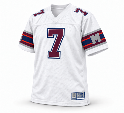 Montreal Machine white WLAF jersey, number 7, front view