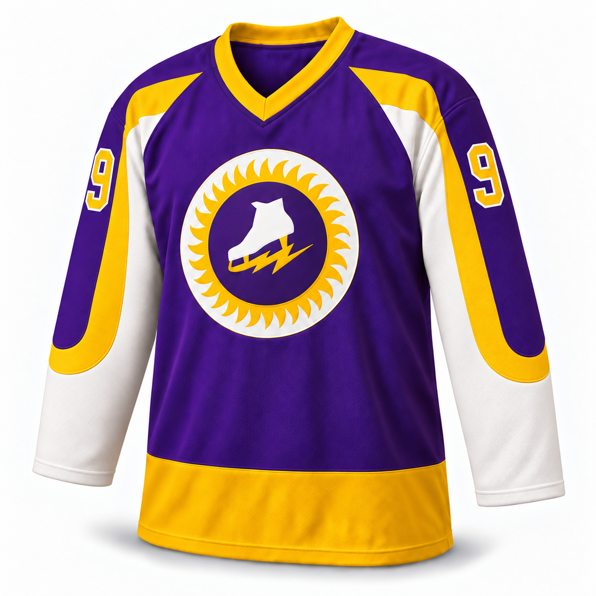 New York Golden Blades purple jersey front mockup