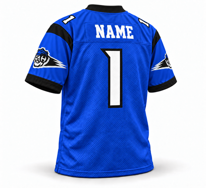 2001 New York/New Jersey Hitmen Remix Jersey – blue back custom number 1 mockup