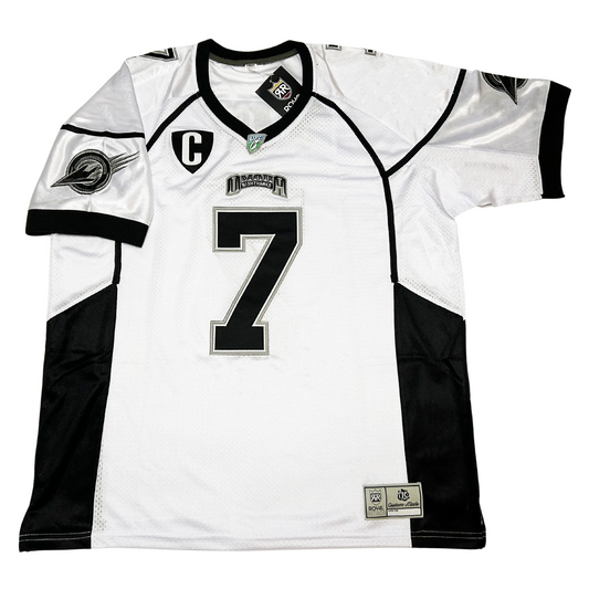 Omaha Nighthawks Jersey featuring a stylish black and white design for vintage fans